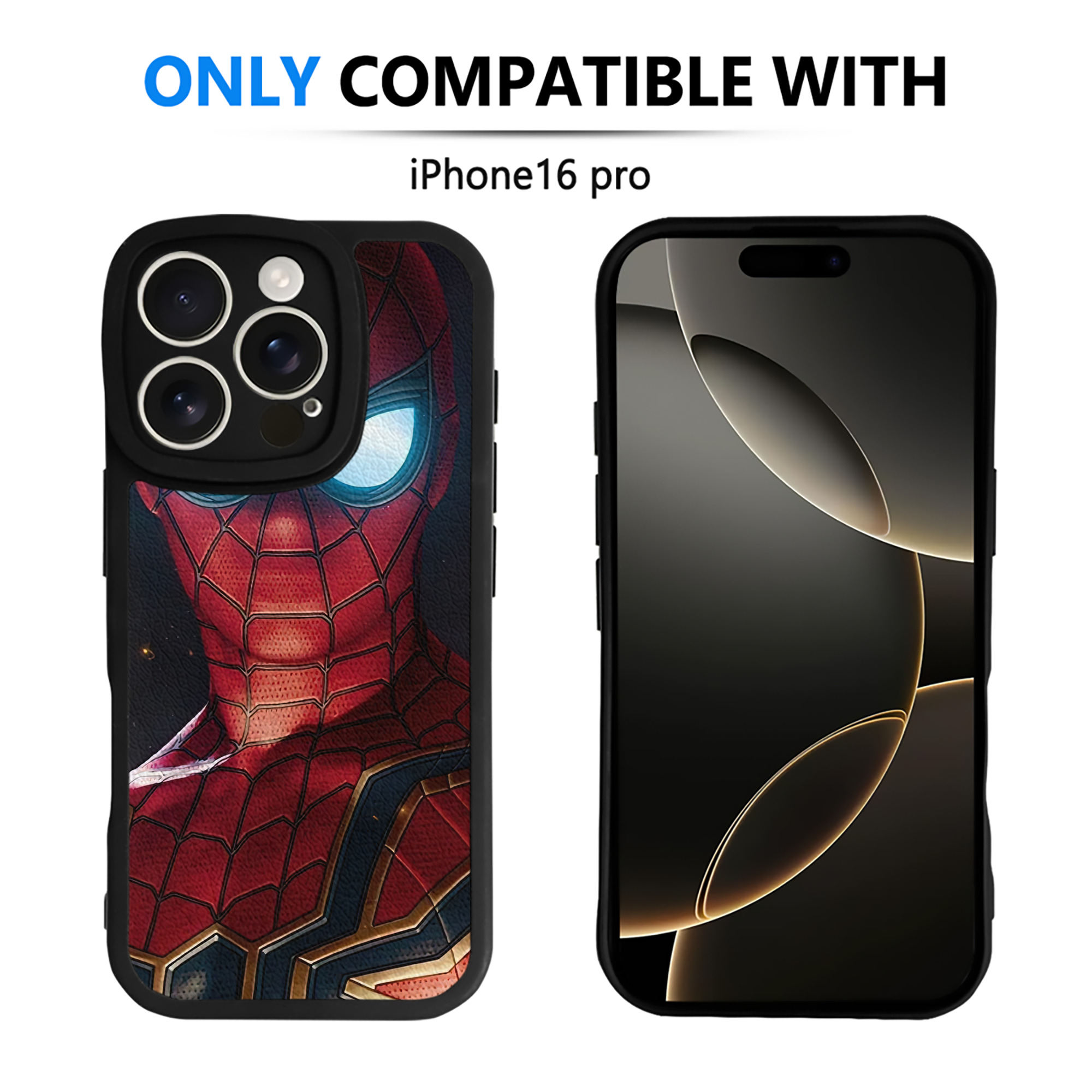 （画像用） Spider Man スパイダーマン 【iPhone 16シリーズ対応】シリコンスマホケース（レザー調） 材質：シリコン